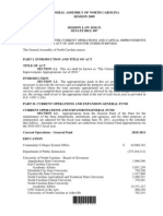 Senate Bill 897v8 NC FY 2010-11 Budget As Ratified