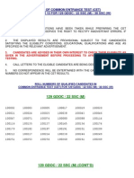 Result of Cet Exam Held On 25 Apr 10-1