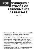 Performance Assessment Techniques