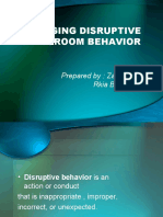 Managing Disruptive Classroom Behavior: Prepared By: Zainab Id Jair