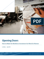 Opening Doors: How To Make The Workforce Investment Act Work For Women