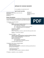 Anaesthesia Handout