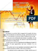 Investment Analysis AND Portfolio Management