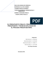 Técnicas Aplicadas en El Proceso Presupuestario