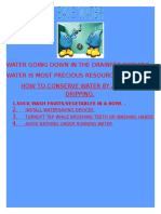 Water Going Down in The Drainfer Nothing. Water Is Most Precious Resource On Earth. How To Conserve Water by Avoiding Dripping. 2. 3. 4