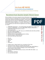 Recruitment Exam Question Sample Telecom Sector