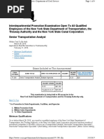 SR Transportation Analyst