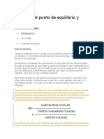 Fórmula Del Punto de Equilibrio y Ejemplo