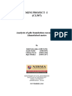 Mini Project - I (CL507) : Analysis of Pile Foundation Executed For Ahmedabad Metro