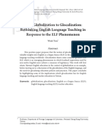 From Globalization To Glocalization: Rethinking English Language Teaching in Response To The ELF Phenomenon