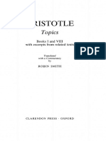 Aristotle Robin Smith Trans. Topics Books I & VIII With Excerpts From Related Texts Clarendon Aristotle Bks.1 & 8 PDF