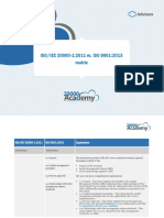 ISO 20000 2011 Vs ISO 9001 2015 Matrix EN PDF