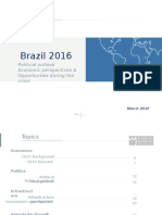 Brazil 2016: Political Outlook Economic Perspectives & Opportunties During The Crisis