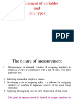 Measurement of Variables and Data Types