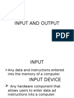 Input and Output