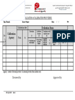 Calibration Agency Evaluation Items Total