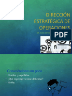 Dirección Estratégica de Operaciones