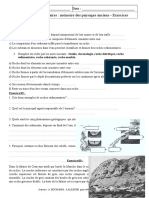 Roches Sédimentaires Mémoire Des Paysages Anciens - 5ème - Exercices Corrigés Remédiation - Géologie - SVT