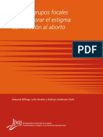 Guía de Grupos Focales para Explorar El Estigma Con Relación Al Aborto