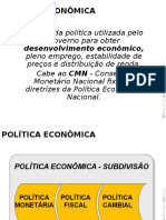 Políticas Econômicas Resumo