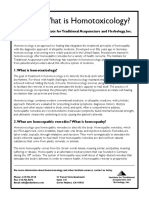 What Is Homotoxicology?