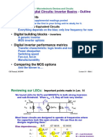 Lecture 14 - Digital Circuits: Inverter Basics - Outline: - Announcements