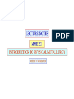 Mme 201 - Introduction To Physical Metallurgy