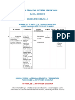 Proyecto Educativo Integral Comunitario de Una Escuela (Como Modelo)