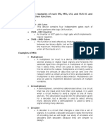 Give at Least 3 Examples of Each SSI, MSI, LSI, and VLSI IC and Briefly Define Their Function