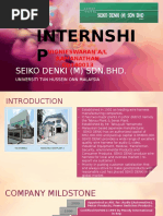 Internshi P: Seiko Denki (M) SDN - BHD