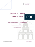 Guia Docente 279191103 - Fundamentos de Fisica - Curso 1617