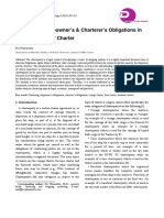 Review of Charterer and Owner Relationship PDF