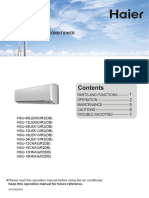 Split Type Room Air Conditioner Operation Manual