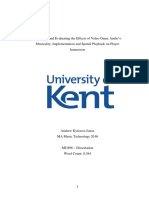 Exploring and Evaluating The Effects of Video Game Audio's Musicality, Implementation and Spatial Playback On Player Immersion