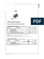 NPN Switching Transistor: Absolute Maximum Ratings