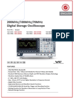 200Mhz/100Mhz/70Mhz Digital Storage Oscilloscope: Datasheet