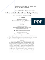 M /G/1 Queue With Two Types of Service: Subject To Random Breakdowns, Multiple Vacation and Restricted Admissibility