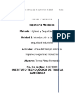 Linea Del Tiempo de La Evolucion de La Higiene y La Seguridad Industrial