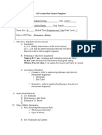 KU Lesson Plan Format Template