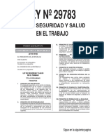 Ley #29783 Ley de Seguridad y Salud en El Trabajo PDF