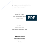 Community Perception Towards Philippine National Police