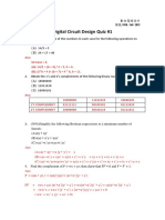 Digital Circuit Design Quiz #1: - 1190, Fall 2012