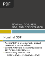 Nominal GDP, Real GDP, and GDP