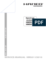 Hameg hm5010 hm5011 Spectrum Analyzer Service Manual PDF