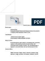 CNS: Drowsiness, Fatigue, Ataxia, Confusion, Paradoxic Rage