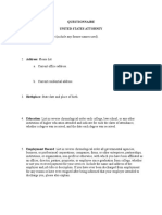 Questionaire For U.S. Attorney