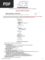 Toyota - OBD - OBD2 Trouble Codes