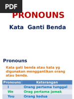 Pronouns: Kata Ganti Benda