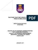 Factor That Influence Housing Price in Malaysia