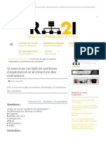 15 Exercices Corrigés en Systèmes D'exploitation Et Architecture Des Ordinateurs - Exercices en Réseaux Informatiques